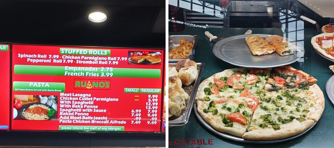 Ruano's Pizza & Pasta Menu